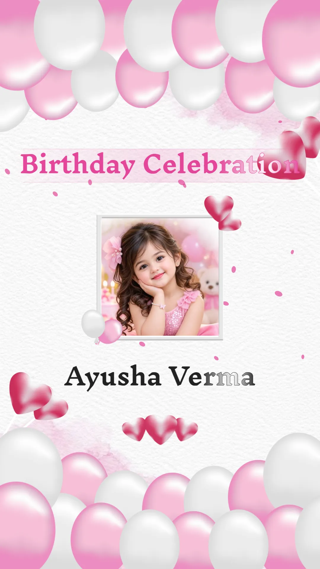 Golden animated birthday invitation video template